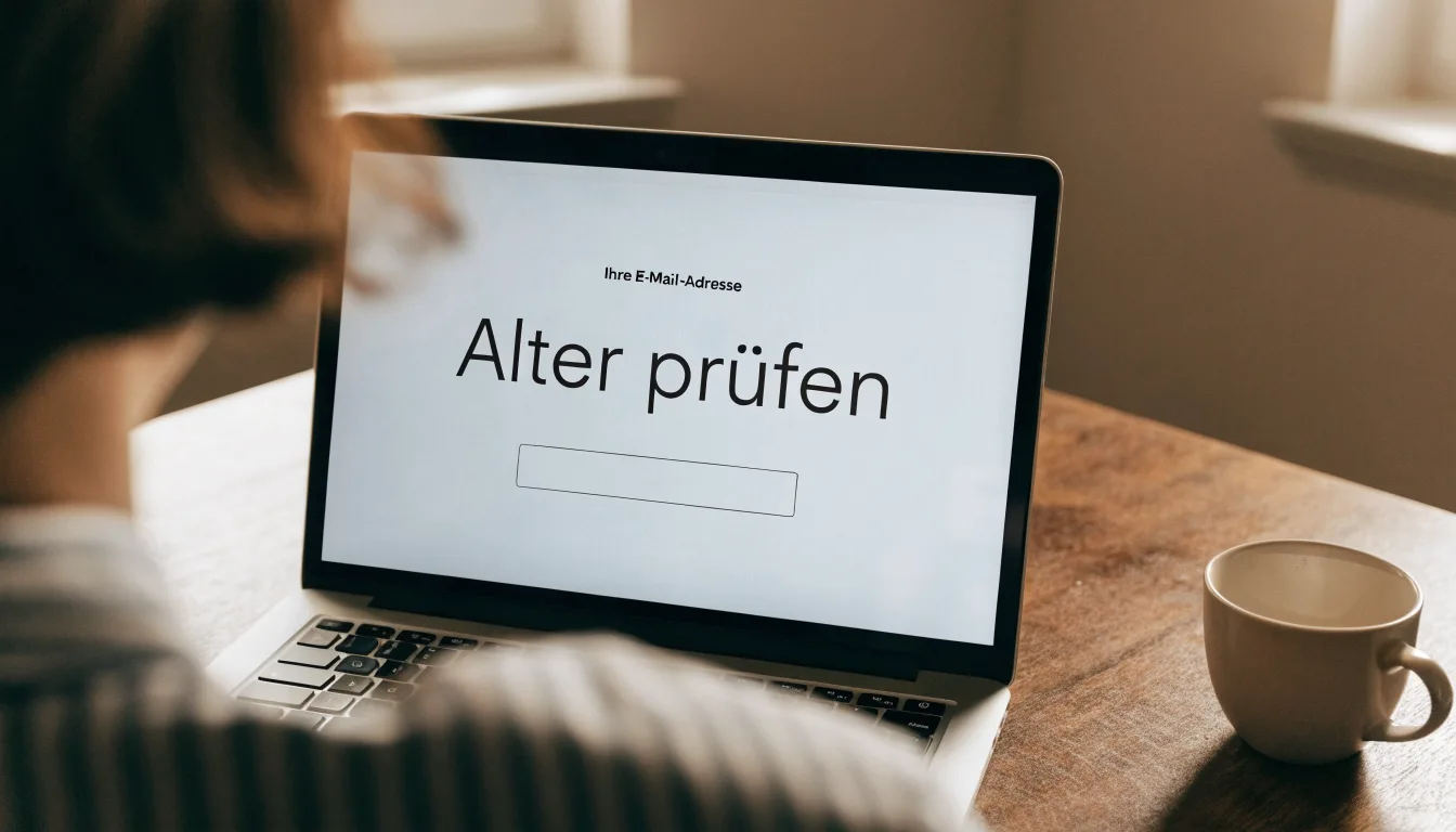 Ein Feldweg führt zwischen Wiesen zu einem Hügel, der Himmel ist bewölkt, am Wegrand stehen Obstbäume.