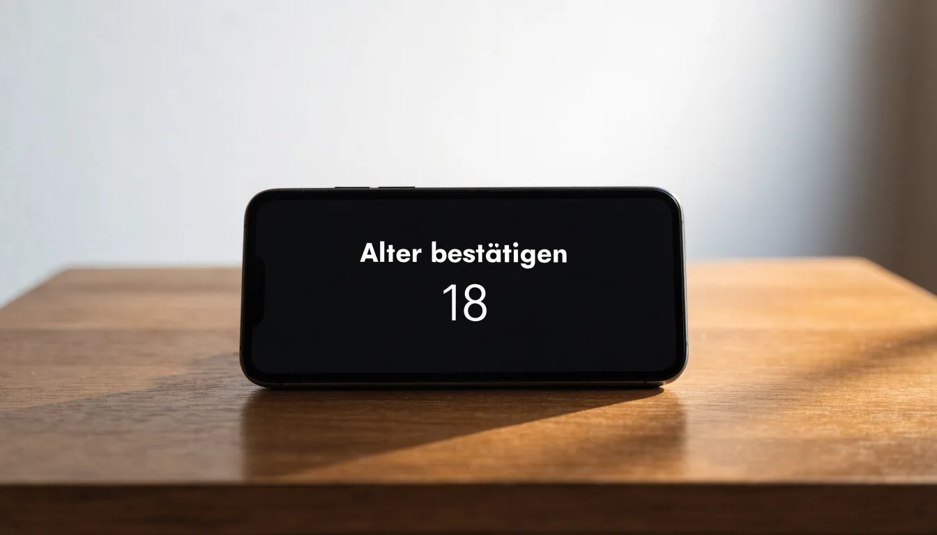 Ein leerer Schiedsrichterstuhl aus Holz steht neben einem Netzpfosten, die Sonne steht tief.